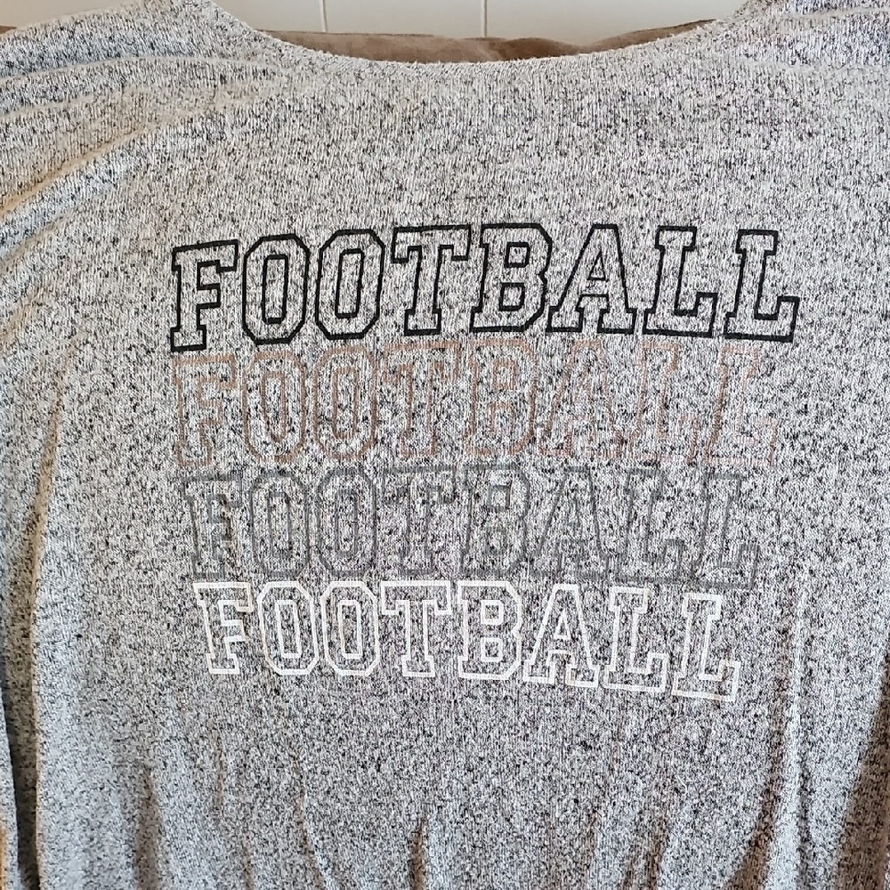 Maurices Gray Long-Sleeve 'Football' Graphic Top - Picture 2 of 2